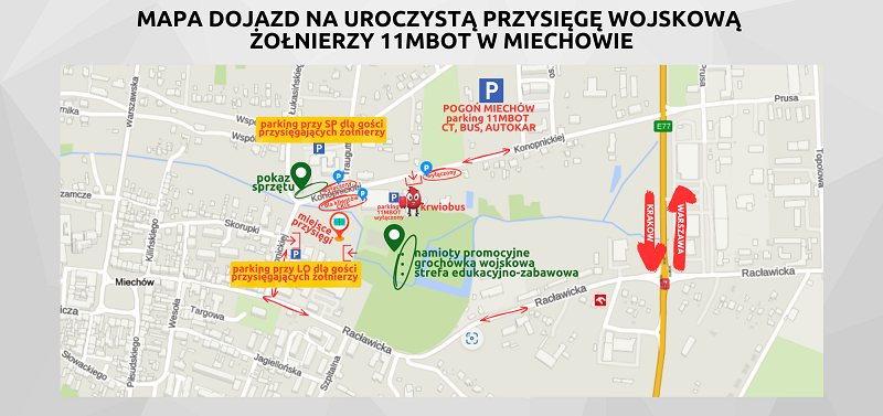 Mapka przysięgi 11MBOT w Miechowie