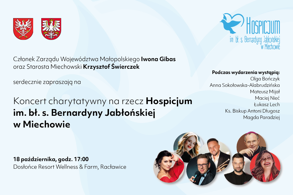 Platak z informacjami o koncercie