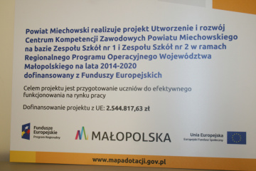 Rozw&oacute;j kształcenia zawodowego &ndash; utworzenie i rozw&oacute;j Centrum Kompetencji Zawodowych Powiatu Miechowskiego na bazie Zespołu Szk&oacute;ł Nr 1 i Zespołu Szk&oacute;ł Nr 2 w Miechowie