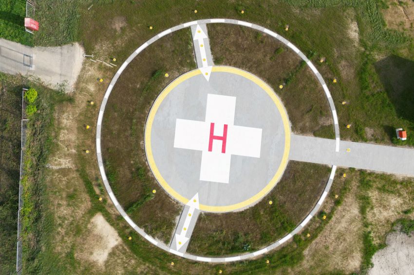 odnowione lądowisko Szpital św. Anny w Miechowie