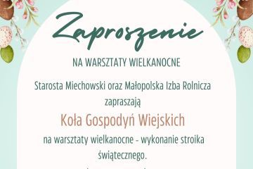 Zaproszenie na warsztaty wielkanocne