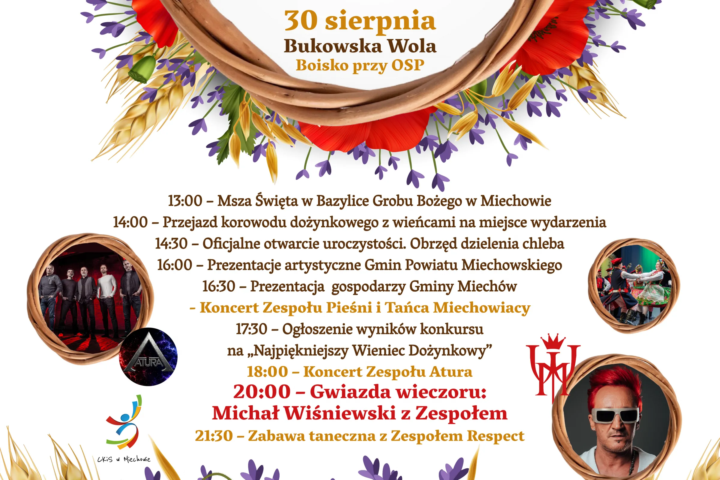 Święto Plon&oacute;w 2026 - Dożynki Powiatu Miechowskiego w Gminie Miech&oacute;w!