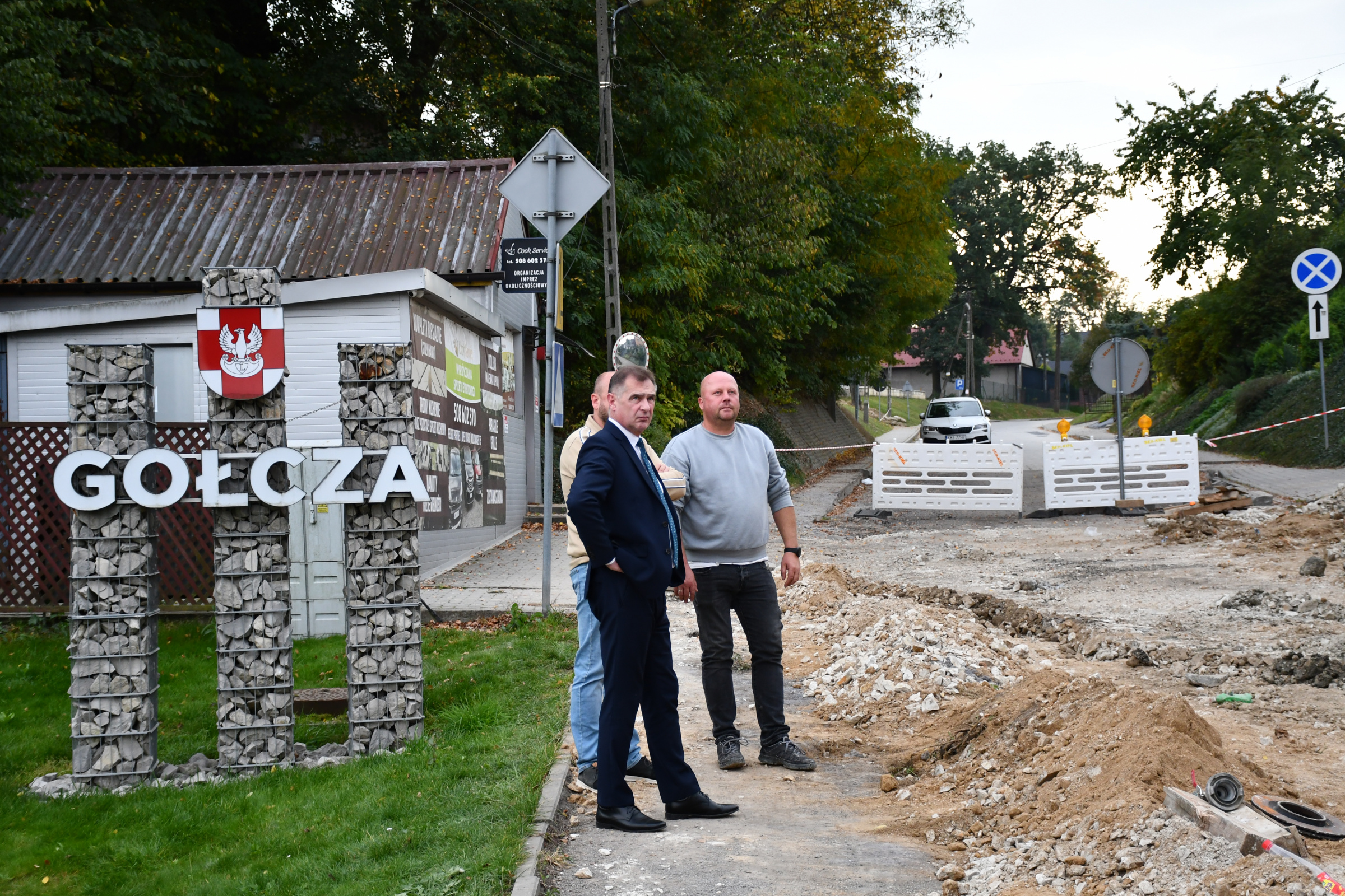 Trwają prace przebudowy centrum Gołczy