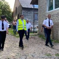 Wojewoda Małopolski Łukasz Kmita z komendantami KP PSP w Miechowie