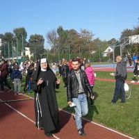 Siostra Benedykta Majzner, Kierownik Hospicjum w Miechowie zainaugurowała bieg charytatywny