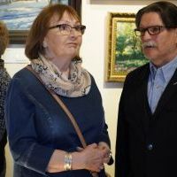 Jerzy Tabaka na finisażu w Muzeum Ziemi Miechowskiej