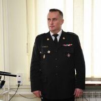 Komendant KP PSP Miechów mł. bryg. Michał Majda składa sprawozdanie za 2022 rok