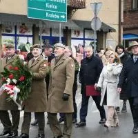 160. rocznica bitwy miechowskiej - delegacje żołnierzy WOT, gości i samorządowc&oacute;w
