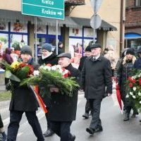 160. rocznica bitwy miechowskiej - Starosta Miechowski Jacek Kobyłka, samorządowcy i goście uroczystości