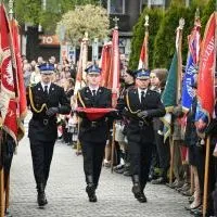 3 Maja 2023 w Miechowie - poczet flagowy KP PSP