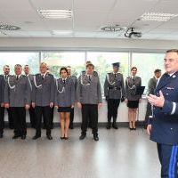 Komendant wojewódzki policji nadinsp. Michał Ledzion na mianowaniu komendantów w Miechowie
