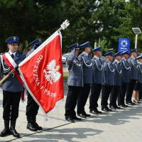 Święto Policji Miech&oacute;w 2019 - odśpiewanie hymnu