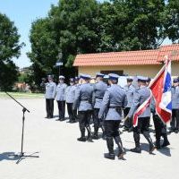 Święto Policji 2023 Miech&oacute;w - poczet flagowy i sztandarowy
