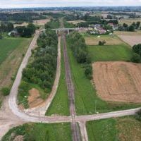 Wiadukt w Uniejowie Rędziny - widok od strony dotychczasowego tymczasowego przejazdu