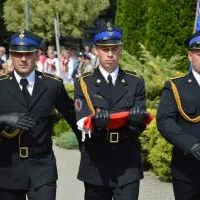 Święto WP Miech&oacute;w 2019 - poczet flagowy KP PSP