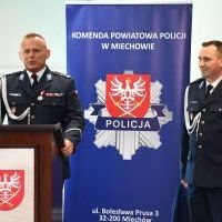 Mł. insp. Jacek Rosół dziękuje za wsparcie w służbie KPP Miechów