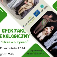 Plakat informujący o terminie wydarzenia przedstawiający aktor&oacute;w 