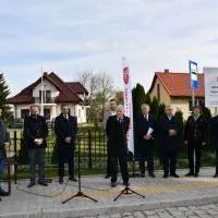 Uroczyste otwarcie przebudowanej drogi powiatowej 1198K - przemawia W&oacute;jt Kozłowa