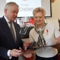 Odznaczenie Honorową Odznaką Wojew&oacute;dztwa Małopolskiego - Krzyżem Małopolski Bożeny Hess