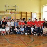 Wszyscy uczestnicy Turnieju robotów w Miechowie