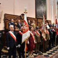 Święto Wojska Polskiego- Msza Święta w Bazylice, poczty sztandarowe