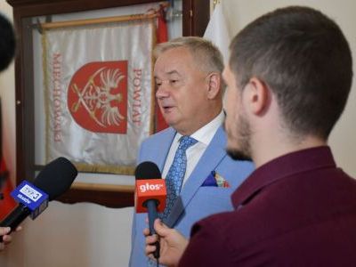 Starosta Miechowski udziela wywiadu