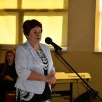 Uroczyste otwarcie nowej inwestycji w Ekonomiku - przem&oacute;wienie Wizytator Kuratorium Oświaty w Krakowie