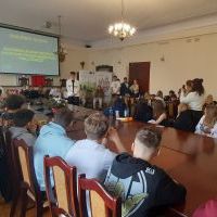 Uczestnicy Miechowskiej Młodzieżowej Konferencji Klimatycznej „Cyfrowy ślad węglowy”,