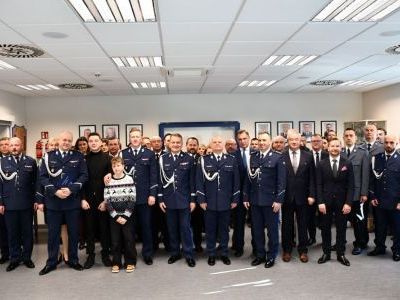 Mł. insp. Paweł Maciejowski p.o. Komendanta Powiatowego Policji w Miechowie - Zdjęcie grupowe