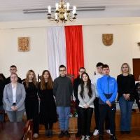 Uczestnicy powiatowego konkursu o Bitwie Miechowskiej