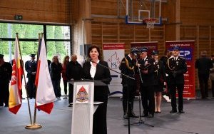 Dyrektor Generalny Lucyna Gajda - Powiatowe Obchody Dnia Strażaka w Miechowie