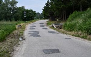 Rozbudowa drogi powiatowej w Falniowie - wygląd obecny