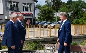 Wiceminister Infrastruktury Stanisław Bukowiec z wizytą w Powiecie - most w Gołczy