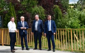 Wiceminister Infrastruktury Stanisław Bukowiec z wizytą w Powiecie - most w Gołczy