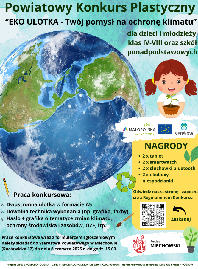 Plakat z informacjami o konkursie