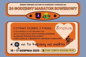 Charytatywny 24h Maraton Rowerowy 16/17 sierpnia 2025 na rzecz miechowskiego Hospicjum