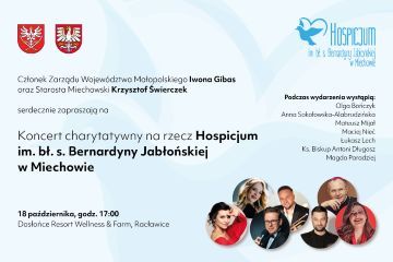 Zapraszamy na koncert charytatywny na rzecz Hospicjum w Miechowie